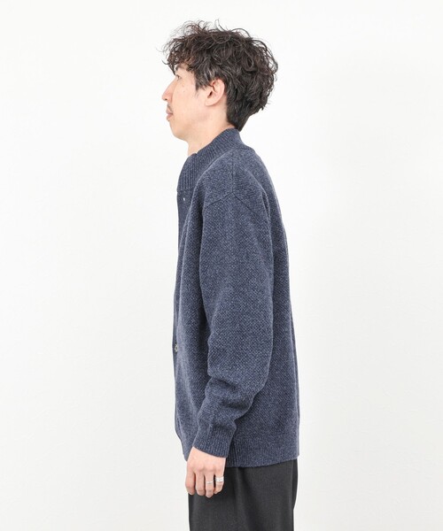 NOLLEY’S(ノーリーズ)の「スタンドカーディガン 25AW(カーディガン/ボレロ・メンズ・グレー系その他/ブルー/ネイビー/パープル・S/M/L)」の6枚目の写真