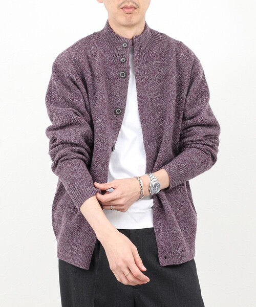NOLLEY’S(ノーリーズ)の「スタンドカーディガン 25AW(カーディガン/ボレロ・メンズ・グレー系その他/ブルー/ネイビー/パープル・S/M/L)」の16枚目の写真