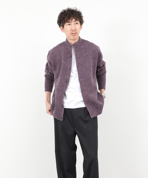NOLLEY’S(ノーリーズ)の「スタンドカーディガン 25AW(カーディガン/ボレロ・メンズ・グレー系その他/ブルー/ネイビー/パープル・S/M/L)」の18枚目の写真