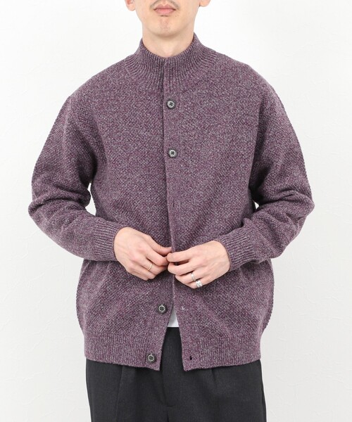 NOLLEY’S(ノーリーズ)の「スタンドカーディガン 25AW(カーディガン/ボレロ・メンズ・グレー系その他/ブルー/ネイビー/パープル・S/M/L)」の19枚目の写真