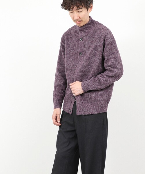 NOLLEY’S(ノーリーズ)の「スタンドカーディガン 25AW(カーディガン/ボレロ・メンズ・グレー系その他/ブルー/ネイビー/パープル・S/M/L)」の20枚目の写真