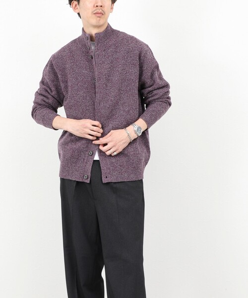 NOLLEY’S(ノーリーズ)の「スタンドカーディガン 25AW(カーディガン/ボレロ・メンズ・グレー系その他/ブルー/ネイビー/パープル・S/M/L)」の21枚目の写真