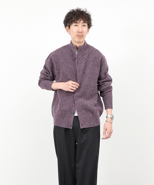 NOLLEY’S(ノーリーズ)の「スタンドカーディガン 25AW(カーディガン/ボレロ・メンズ・グレー系その他/ブルー/ネイビー/パープル・S/M/L)」の22枚目の写真