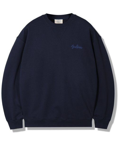 GUBIN(グビン)の「レタリングロゴベーシックスウェットシャツ - ネイビー(スウェット・レディース・その他・MEDIUM/LARGE)」の1枚目の写真