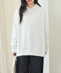 フード付き ベーシック 長袖 スウェット プルオーバー