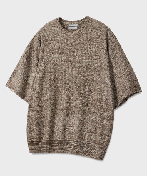 GLW(ジーエルダブリュ)の「ツートンミックスドハーフニットブラウン(ニット/セーター・レディース・その他・LARGE/SMALL/MEDIUM)」の1枚目の写真