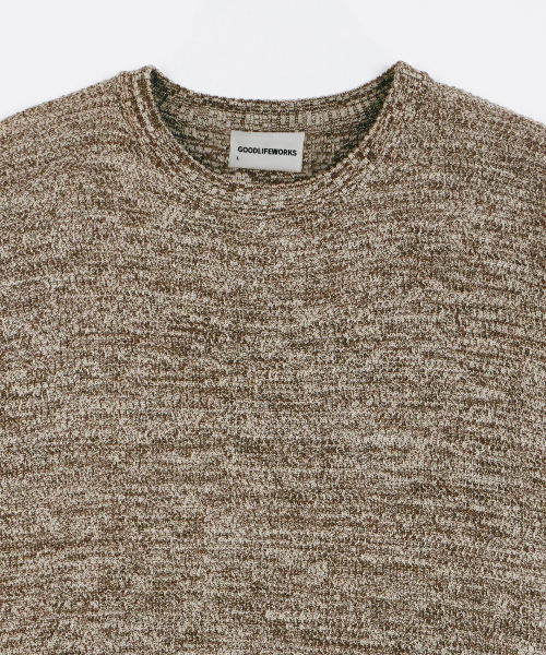GLW(ジーエルダブリュ)の「ツートンミックスドハーフニットブラウン(ニット/セーター・レディース・その他・LARGE/SMALL/MEDIUM)」の2枚目の写真