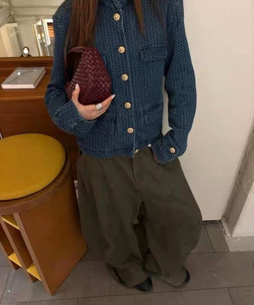 CANVAS+（キャンバスプラス）の「【CANVAS＋】立体スーパールーズワイドパンツ（その他パンツ・レディース・カーキ・L/M/S）」の9枚目の写真