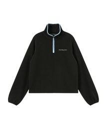 FLEECE HALF ZIP-UP - BLACK