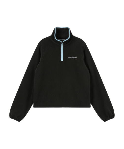 FLEECE HALF ZIP-UP - BLACK（スウェット）｜Rest&Recreation（レスト