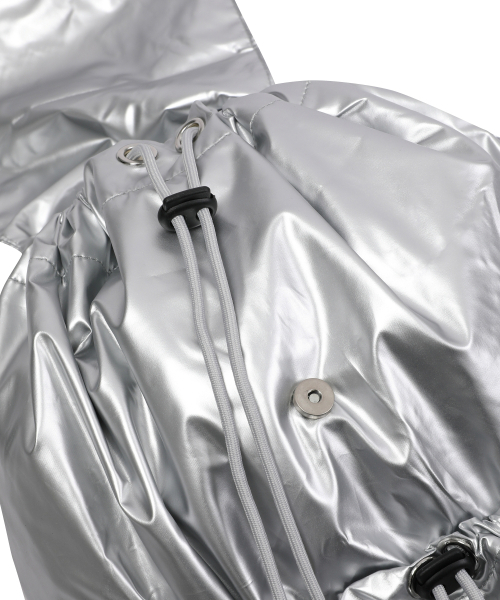 MUCENT（ムセント）の「スワン グロッシー バックパック 男女共用 (2カラー)（バックパック/リュック・レディース・シルバー/ブラック・FREE）」の5枚目の写真