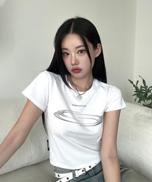 Opening Project | W Cropped Symbol T Shirt - 3D / White(Tシャツ/カットソー)