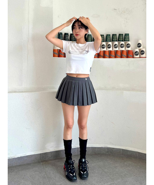 Opening Project（オープニングプロジェクト）の「W Cropped Symbol T Shirt - 3D / White（Tシャツ/カットソー・レディース・その他・1/2）」の5枚目の写真