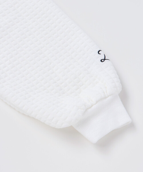 ZIDDY（ジディ）の「膨れジャガードﾄドロストトップス(130~160cm)（スウェット・キッズ・ホワイト/ブラック・140cm/FREE/150cm/130cm）」の11枚目の写真