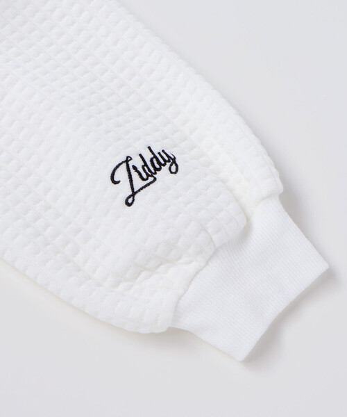 ZIDDY（ジディ）の「膨れジャガードﾄドロストトップス(130~160cm)（スウェット・キッズ・ホワイト/ブラック・140cm/FREE/150cm/130cm）」の12枚目の写真