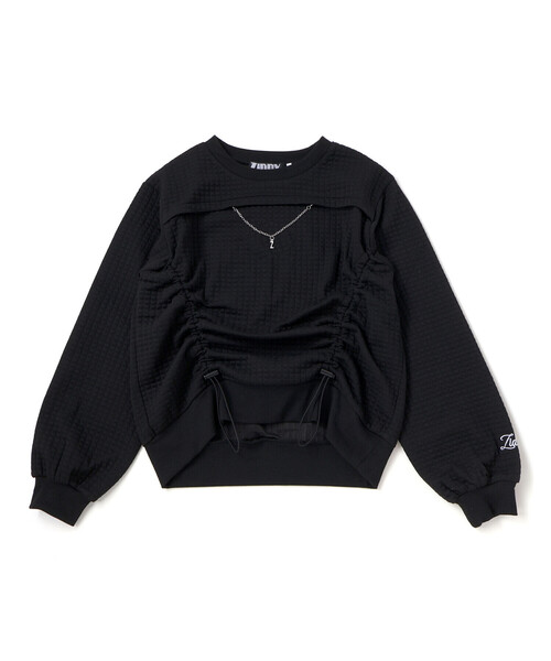 ZIDDY（ジディ）の「膨れジャガードﾄドロストトップス(130~160cm)（スウェット・キッズ・ホワイト/ブラック・140cm/FREE/150cm/130cm）」の20枚目の写真