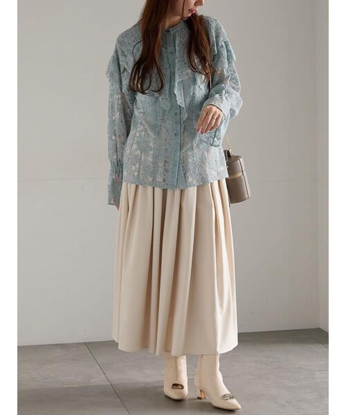 セール】レースフリルレイヤードブラウス《2025winter catalog item