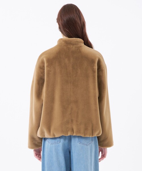 MACKINTOSH PHILOSOPHY（ﾏｯｷﾝﾄｯｼｭ ﾌｨﾛｿﾌｨｰ）の「フェイクファースタンドブルゾン（ブルゾン・レディース・ベージュ/チャコールグレー・36/38）」の7枚目の写真