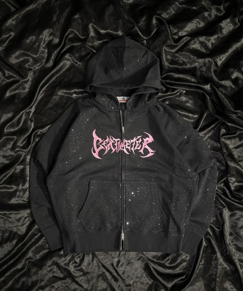 centimeter（センチメーター）の「Glitter zip hoodie（パーカー・メンズ・ネイビー/杢グレー/ブラック・SMALL/MEDIUM/LARGE）」の2枚目の写真