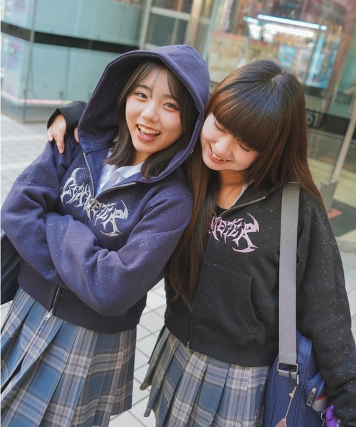 centimeter（センチメーター）の「Glitter zip hoodie（パーカー・メンズ・ネイビー/杢グレー/ブラック・SMALL/MEDIUM/LARGE）」の4枚目の写真