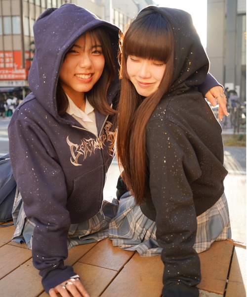 Glitter zip hoodie（パーカー）｜centimeter（センチメーター）の