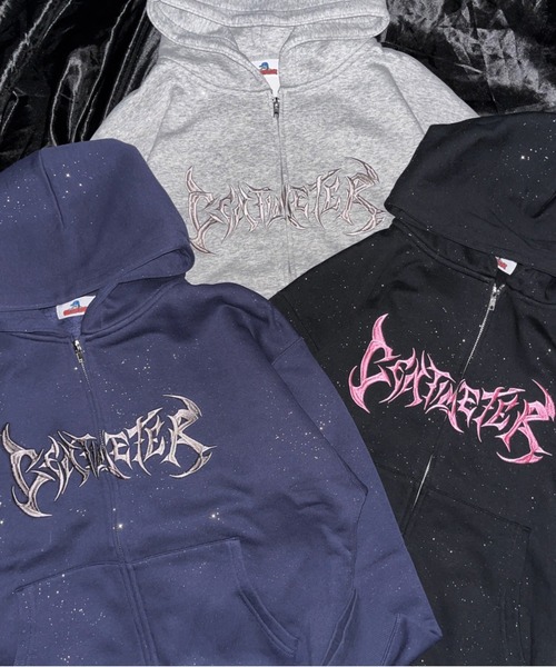 centimeter（センチメーター）の「Glitter zip hoodie（パーカー・メンズ・ネイビー/杢グレー/ブラック・SMALL/MEDIUM/LARGE）」の8枚目の写真