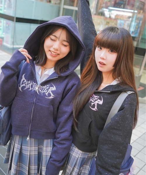 centimeter（センチメーター）の「Glitter zip hoodie（パーカー・メンズ・ネイビー/杢グレー/ブラック・SMALL/MEDIUM/LARGE）」の9枚目の写真
