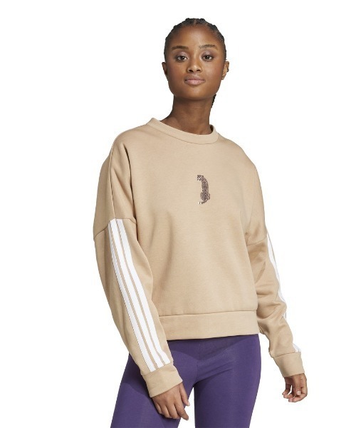 adidas（アディダス）の「【別注】アディダス adidas アニマル・グラフィック・スウェット 限定コラボ（スウェット・レディース・ホワイト/ブラウン/ブラック・S/M/L/XL）」の3枚目の写真