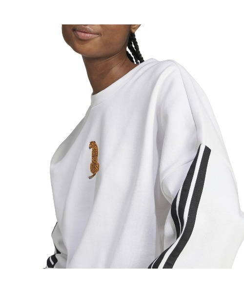 adidas（アディダス）の「【別注】アディダス adidas アニマル・グラフィック・スウェット 限定コラボ（スウェット・レディース・ホワイト/ブラウン/ブラック・S/M/L/XL）」の6枚目の写真