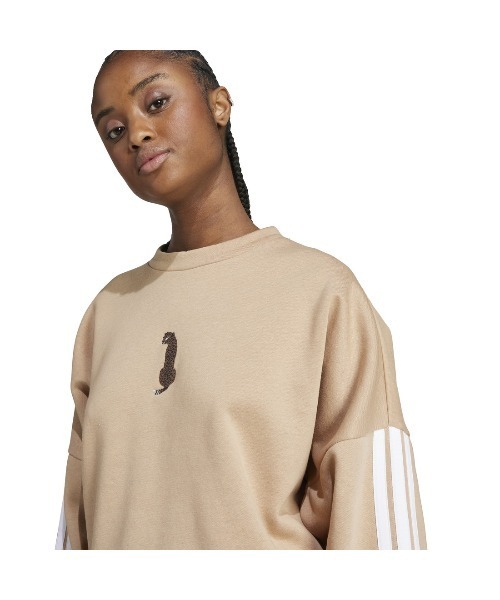 adidas（アディダス）の「【別注】アディダス adidas アニマル・グラフィック・スウェット 限定コラボ（スウェット・レディース・ホワイト/ブラウン/ブラック・S/M/L/XL）」の14枚目の写真