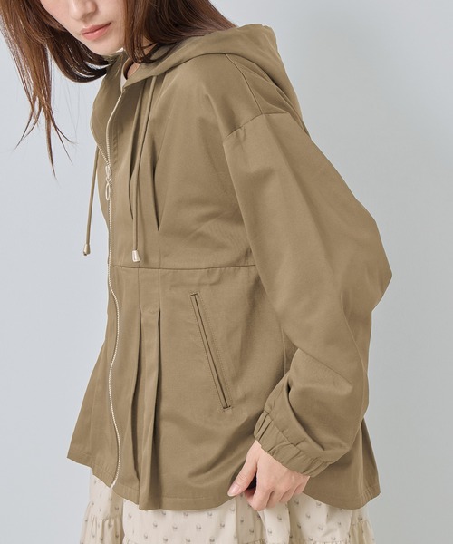 Kelen(ケレン)の「「KELEN / ケレン」ウエストタックデザインフードジャケット(その他アウター・レディース・カーキ/ベージュ/ネイビー・S/M)」の2枚目の写真