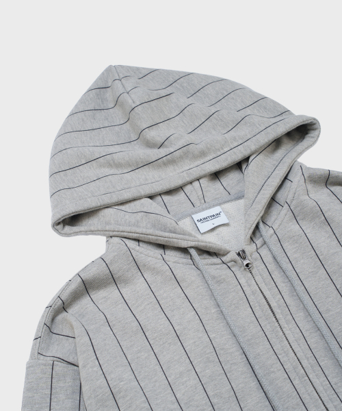 SAINTPAIN(セイントペイン)の「SP バーティカルストライプフードジップアップメランジグレー(パーカー・レディース・その他・MEDIUM/LARGE)」の3枚目の写真