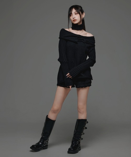 .KOM(ドットコム)の「『.KOM/ドットケーオーエム』デザイントップ【GC】(Tシャツ/カットソー・レディース・ブラック/カーキ・FREE)」の3枚目の写真