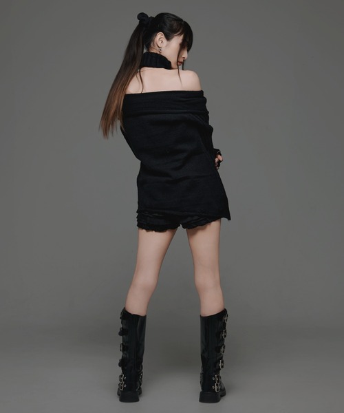 .KOM(ドットコム)の「『.KOM/ドットケーオーエム』デザイントップ【GC】(Tシャツ/カットソー・レディース・ブラック/カーキ・FREE)」の5枚目の写真