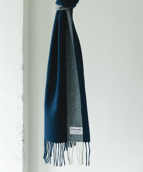 URBAN RESEARCH DOORS(アーバンリサーチドアーズ)の「カシミヤブレンドストライプマフラー(マフラー・メンズ・スミクロ/パープル/ブルー・-)」の9枚目の写真