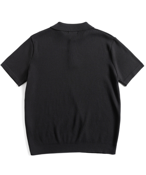 WILD BRICKS(ワイルドブリックス)の「W23 ニットポロシャツ(アッシュブラック)(ポロシャツ・メンズ・その他・MEDIUM/LARGE)」の2枚目の写真