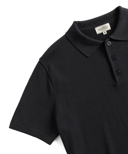 WILD BRICKS(ワイルドブリックス)の「W23 ニットポロシャツ(アッシュブラック)(ポロシャツ・メンズ・その他・MEDIUM/LARGE)」の3枚目の写真