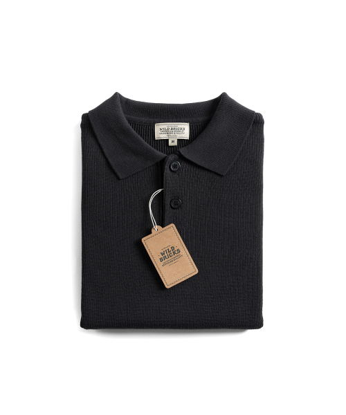 WILD BRICKS(ワイルドブリックス)の「W23 ニットポロシャツ(アッシュブラック)(ポロシャツ・メンズ・その他・MEDIUM/LARGE)」の6枚目の写真