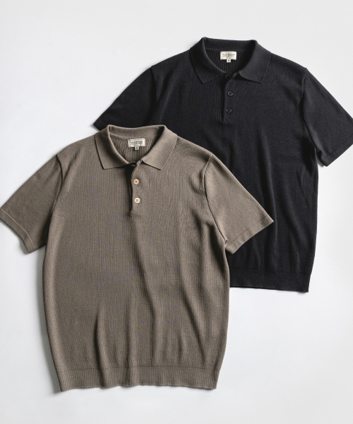 WILD BRICKS(ワイルドブリックス)の「W23 ニットポロシャツ(アッシュブラック)(ポロシャツ・メンズ・その他・MEDIUM/LARGE)」の8枚目の写真