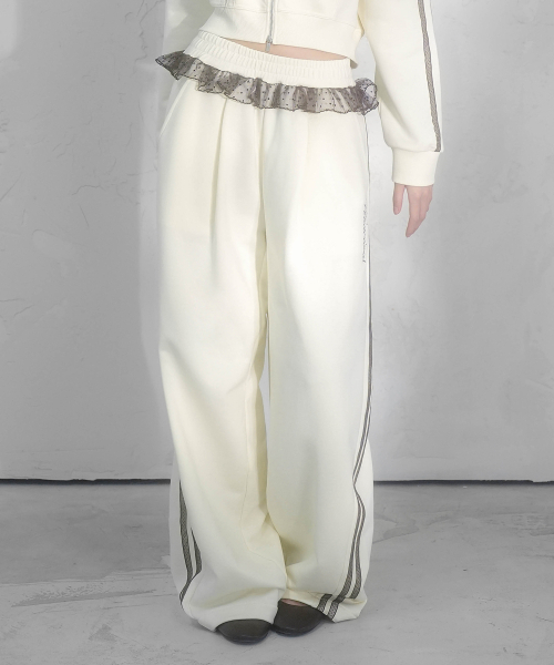 Vivacious(ビバシャス)の「Romance Track Pants_4Colors(スウェットパンツ・レディース・グレー/ブラウン/ブラック/クリーム・SMALL/MEDIUM/LARGE)」の10枚目の写真