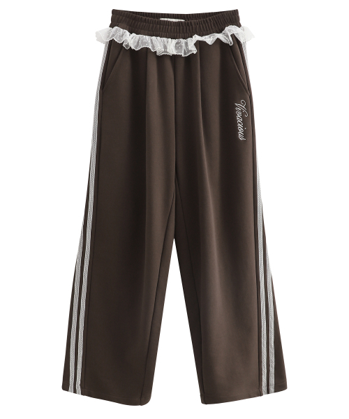 Vivacious(ビバシャス)の「Romance Track Pants_4Colors(スウェットパンツ・レディース・グレー/ブラウン/ブラック/クリーム・SMALL/MEDIUM/LARGE)」の12枚目の写真