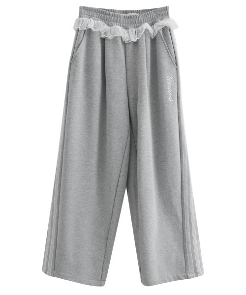 Vivacious(ビバシャス)の「Romance Track Pants_4Colors(スウェットパンツ・レディース・グレー/ブラウン/ブラック/クリーム・SMALL/MEDIUM/LARGE)」の8枚目の写真