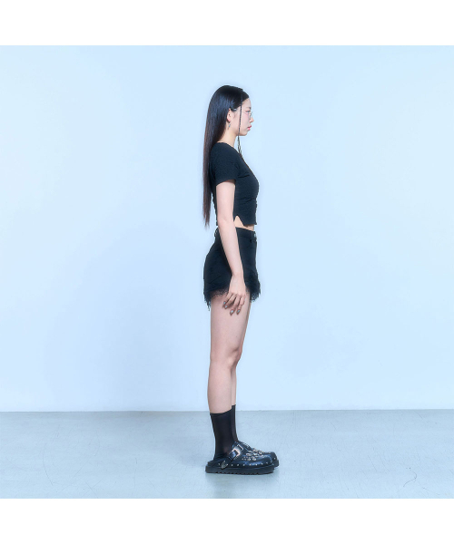 SCHISM INDUCING(スキズムインデューシング)の「CRINKLED T SHIRT_BLACK(Tシャツ/カットソー・レディース・その他・FREE)」の9枚目の写真