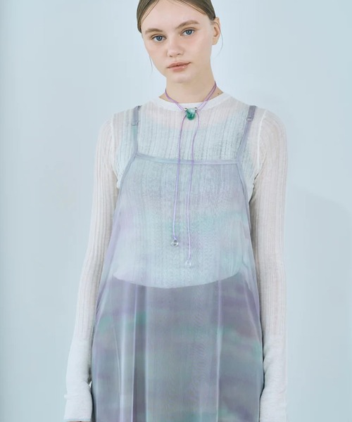 merrylatte（メリーラテ）の「rib sheer tops（Tシャツ/カットソー・レディース・ホワイト/ブラック・FREE）」の16枚目の写真