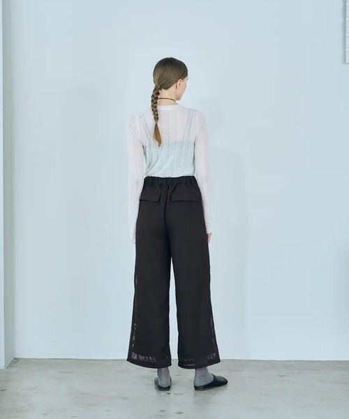 merrylatte（メリーラテ）の「rib sheer tops（Tシャツ/カットソー・レディース・ホワイト/ブラック・FREE）」の12枚目の写真