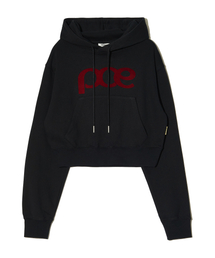 PIECEMAKER（ピースメーカー）の「PCE VELVET LOGO HOODIE (BLACK)（パーカー）」