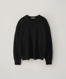オールウェザークルーニット_BLACK