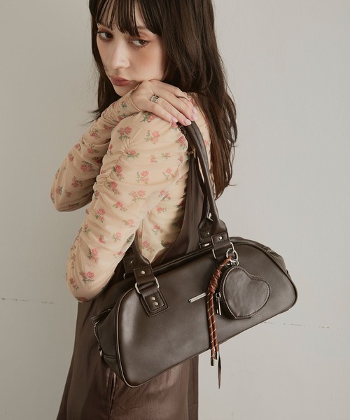 ELLEgirl（エルガール）の「チャーム付きボストンバッグ（ボストンバッグ・レディース・ブラウン/ブラック・FREE）」の18枚目の写真