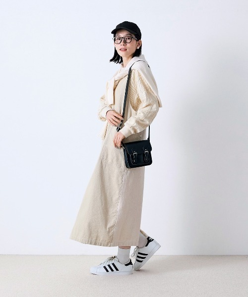 Sunny clouds（サニークラウズ）の「サニークラウズ　キャンバス天ジャンパースカート〈レディース〉（ジャンパースカート・レディース・オフホワイト・MP/M/L/LL/3L）」の4枚目の写真