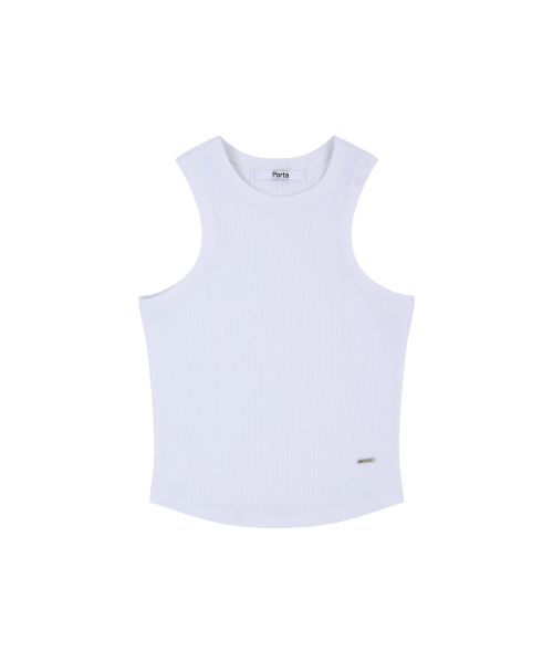 THEPORTA(ザ ポルタ)の「ESSENTIAL RIBBED TANK TOP, WHITE(Tシャツ/カットソー・レディース・その他・FREE)」の1枚目の写真
